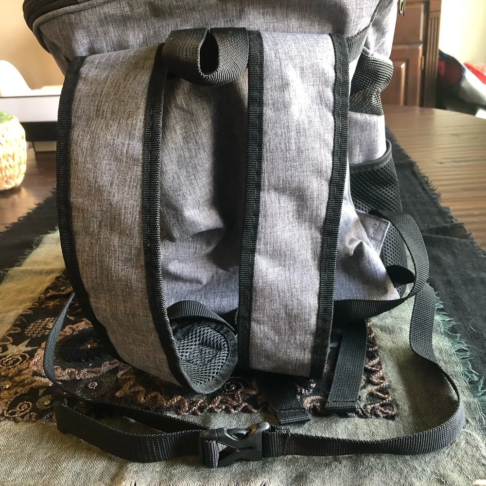 Gray Dog Carrier Backpack
